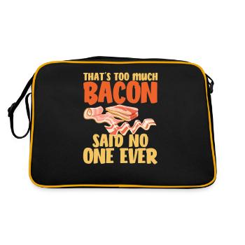 Bacon, Bacon, Petit-déjeuner, Viande, Porc - Sac Retro - noir/or - Dos