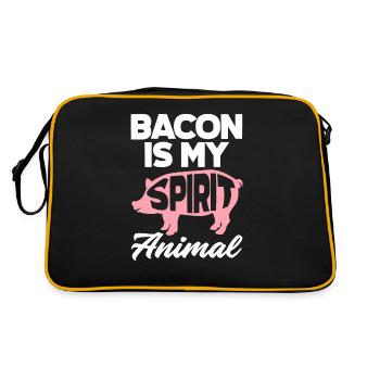 Bacon Bacon Dicton Animal Préféré - Sac Retro - noir/or - Dos