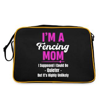I'm a fencing mom I thought I could - Retro Bag - black/gold - Back