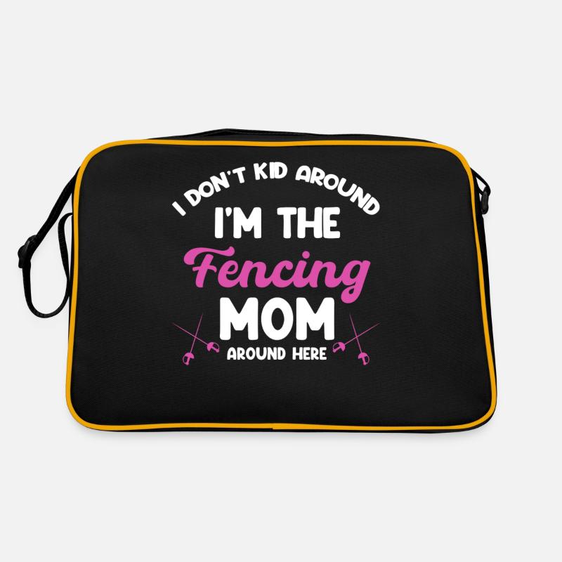 Ich Mache Keine Witze, Ich Bin Die Fechter-mutter Retro Tasche