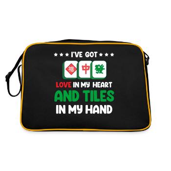 J’ai de l’amour dans mon cœur et des tuiles en moi - Sac Retro - noir/or - Dos