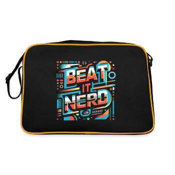 Beat it Nerd 11 - Retro Bag - black/gold - Back