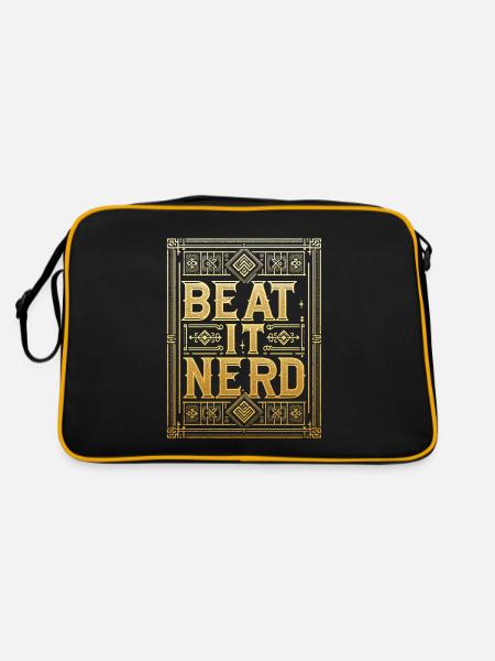 Beat it Nerd 13 - Retro Bag - black/gold - Back