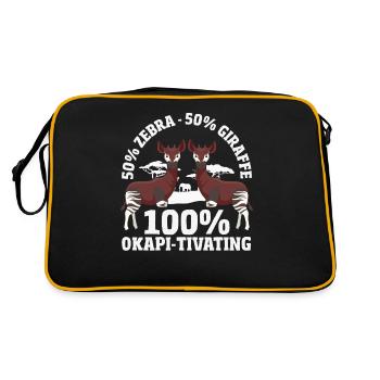 Funny zookeeper okapi lover - Retro Bag - black/gold - Back