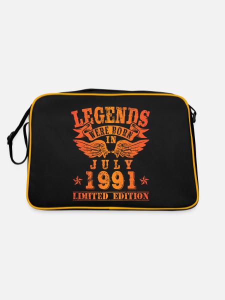 Les légendes sont nées en juillet 1991 - Sac Retro - noir/or - Dos