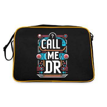 Call Me Dr 29 - Retro Tasche - Schwarz/Gold - Hinten