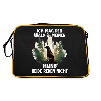 Proverbes canins Propriétaire de chien Cadeau - Sac Retro - noir/or - Dos