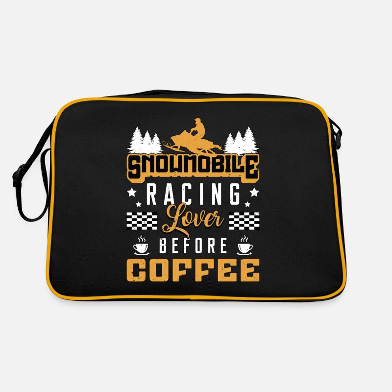 Snowmobile Racing Lover Before Snow Coffee Lover Retro Tasche