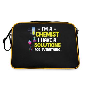 I'm a chemist, I have a solution for everything - Retro Bag - black/gold - Back