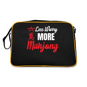 Moins de soucis : plus de jeux de Mahjong, - Sac Retro - noir/or - Dos