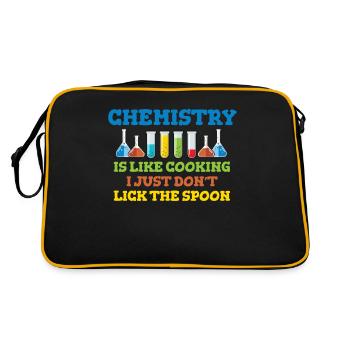 Chemistry is like cooking (just don't lick the spoon) - Retro Bag - black/gold - Back