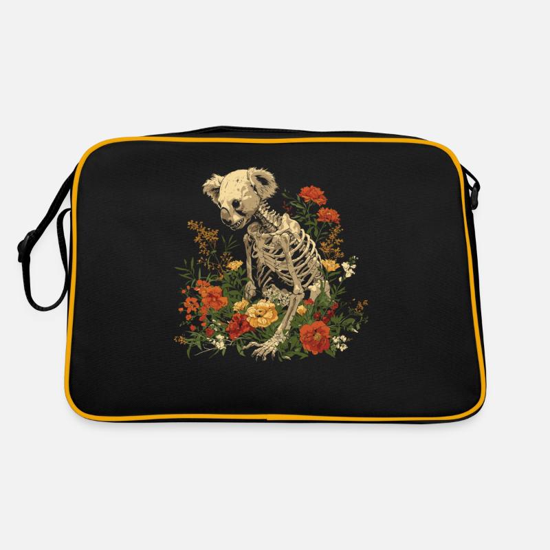 Koala Ours Fleur Squelette Fleur Animal Sac Retro