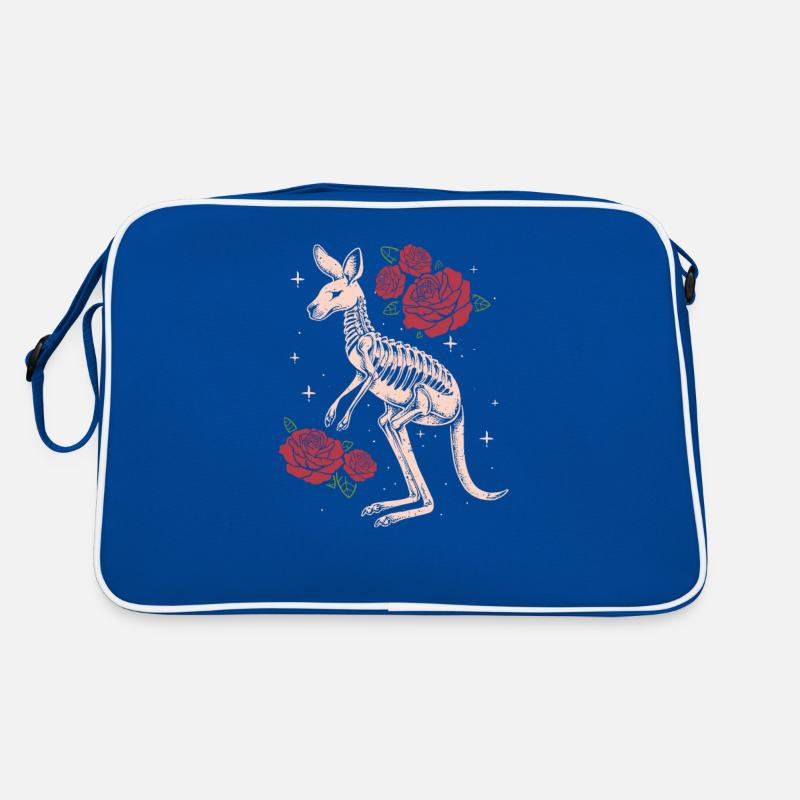 Kangaroo Flower Skeleton Flower Animal Retro Bag