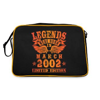 Les légendes sont nées le jour de l'anniversaire de mars 2002 - Sac Retro - noir/or - Dos