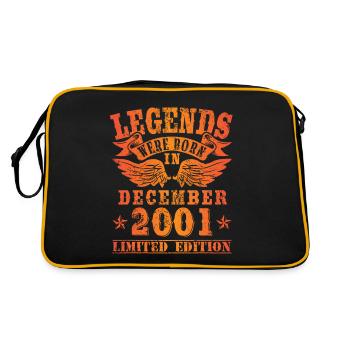 Les légendes sont nées le jour de l'anniversaire de décembre 2001 - Sac Retro - noir/or - Dos