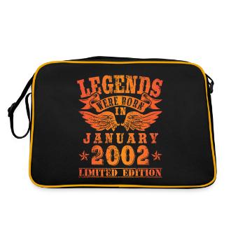Les légendes sont nées le jour de l'anniversaire de janvier 2002 - Sac Retro - noir/or - Dos