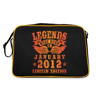 Les légendes sont nées le jour de l'anniversaire de janvier 2012 - Sac Retro - noir/or - Dos