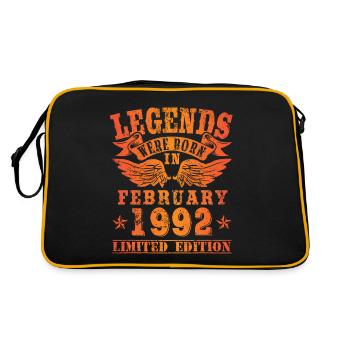 Les légendes sont nées le jour de l'anniversaire de février 1992 - Sac Retro - noir/or - Dos