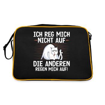 I don't get upset, the others upset me - Retro Bag - black/gold - Back