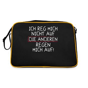 Je ne m’énerve pas, les autres m’énervent - Sac Retro - noir/or - Dos