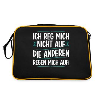 Je ne m’énerve pas, les autres m’énervent - Sac Retro - noir/or - Dos