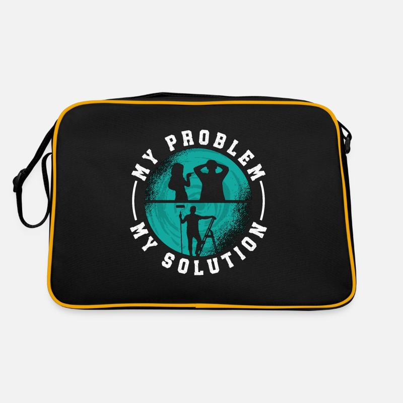 Painter My Problem My Solution Pictogram Dad Mom Retro Tasche