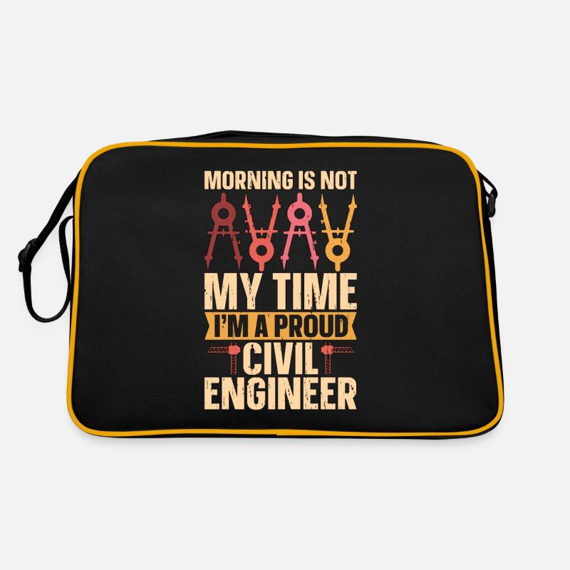 Civil Engineer Morning Is Not My Time Engineers Retro Tasche
