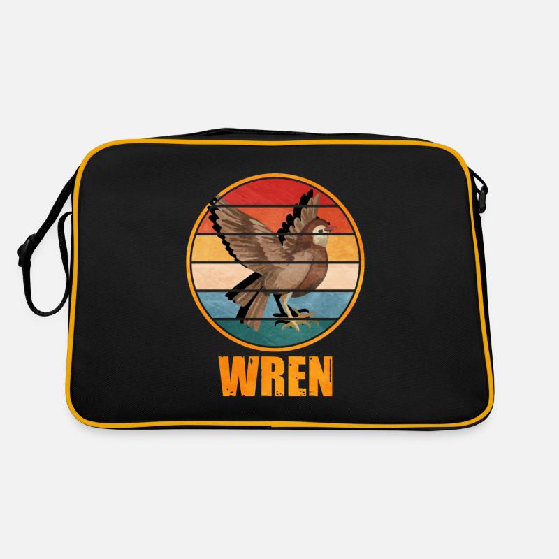 Zaunkönig Vogel Retro Tasche