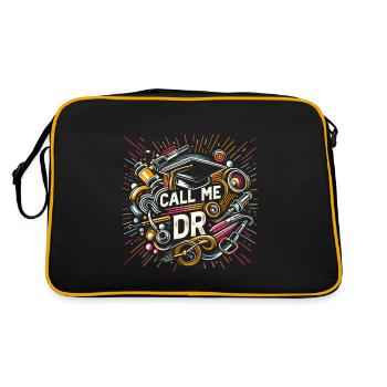Call Me Dr 33 - Retro Tasche - Schwarz/Gold - Hinten