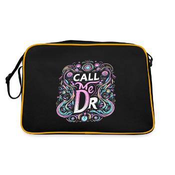 Call Me Dr 36 - Retro Tasche - Schwarz/Gold - Hinten