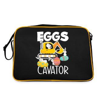 Jeu de mots de Pâques excavatrice lapin de Pâques - Sac Retro - noir/or - Dos
