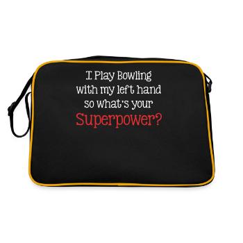 I play bowling with my left hand, so - Retro Bag - black/gold - Back