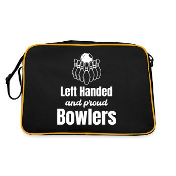 Left Handed And Proud Bowler Ambidextrous - Retro Bag - black/gold - Back