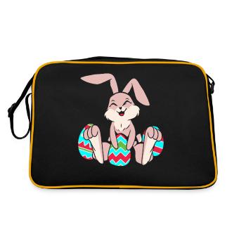 Lapin de Pâques Oeufs de Pâques Pâques - Sac Retro - noir/or - Dos