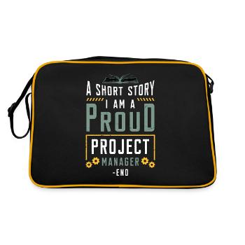 Project Manager A Short Story I Am A Team Leader - Retro Tasche - Schwarz/Gold - Hinten