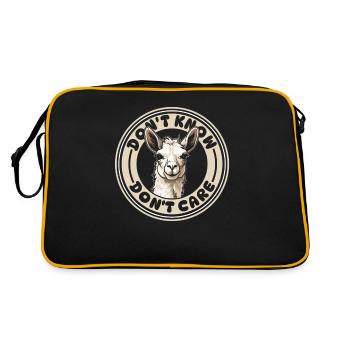 lama lama drôle ne sait pas ne s’en soucie pas - Sac Retro - noir/or - Dos