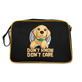 Labrador Drôle Je ne sais pas s’en soucier - Sac Retro - noir/or - Dos