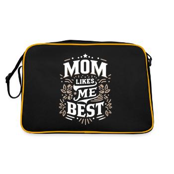 Mom Likes Me Best 12 - Retro Tasche - Schwarz/Gold - Hinten