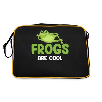 Frogs are cool frog lovers, - Retro Bag - black/gold - Back