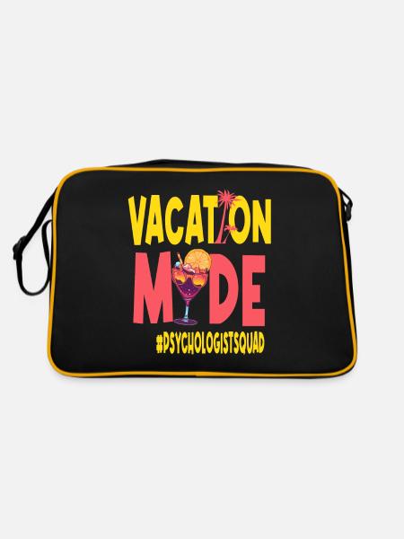 Psychologist Vacation Vacy Mode Psychologistsquad - Retro Bag - black/gold - Back