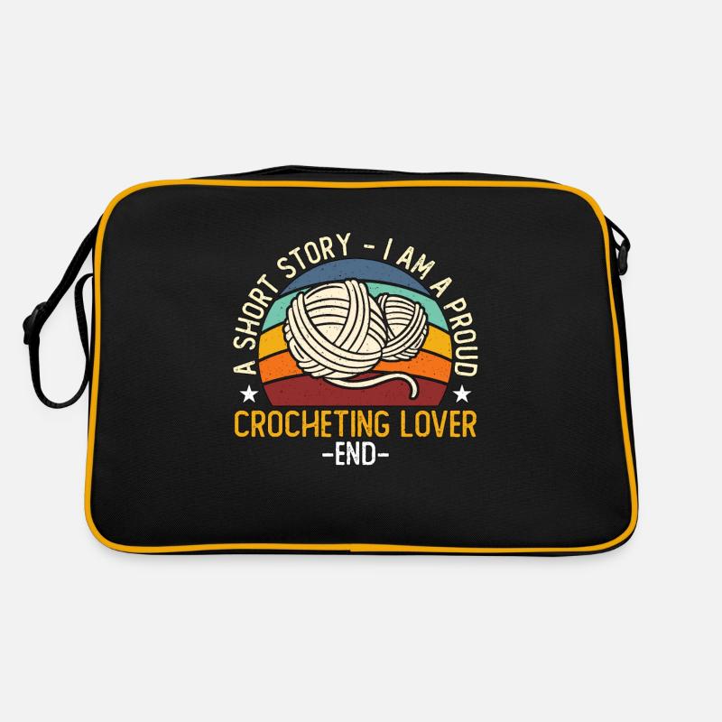 Crocheting Lover A Short Story I Am A Knitter Retro Tasche