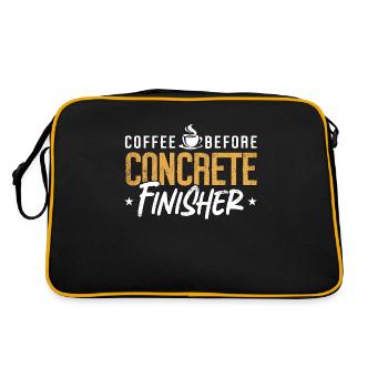 Finisseur de béton Bétonneur de café Amateur de café - Sac Retro - noir/or - Dos