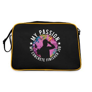 Finisseur de béton Ma passion Ma maçonnerie de béton - Sac Retro - noir/or - Dos