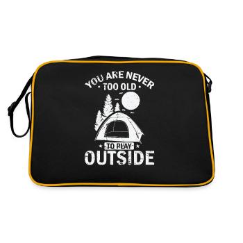 Vous n’êtes jamais trop vieux pour jouer au camping extérieur - Sac Retro - noir/or - Dos