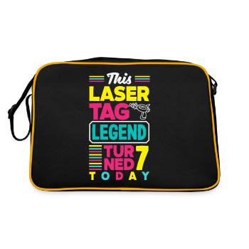 Laser Tag Birthday Party – Laser Tag 7 - Retro Bag - black/gold - Back