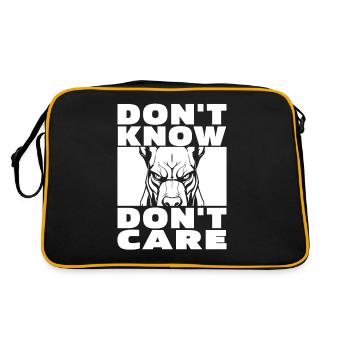 Doberman Drôle Ne Pas Savoir Ne Pas Se Soucier - Sac Retro - noir/or - Dos