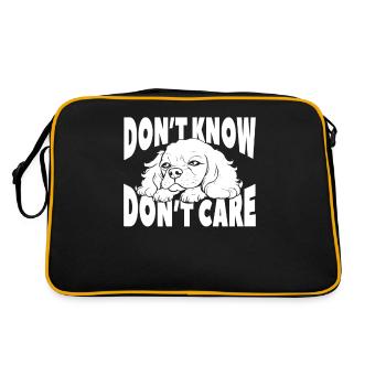 King Charles Cavalier Drôle Ne Pas Savoir Ne Pas Se Soucier - Sac Retro - noir/or - Dos