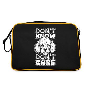Caniche Drôle Ne Pas Savoir Ne Pas Se Soucier - Sac Retro - noir/or - Dos