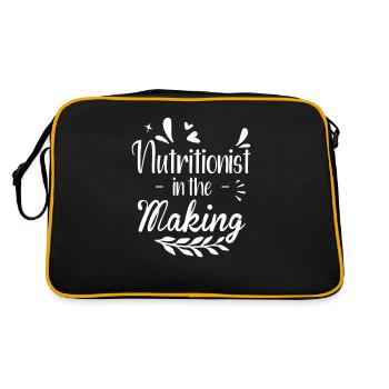 Ernährungsberater In Spe Registrierter - Retro Tasche - Schwarz/Gold - Hinten