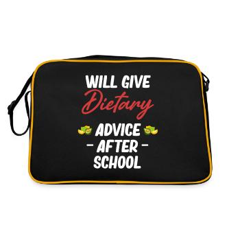 Will give nutrition tips after school - Retro Bag - black/gold - Back